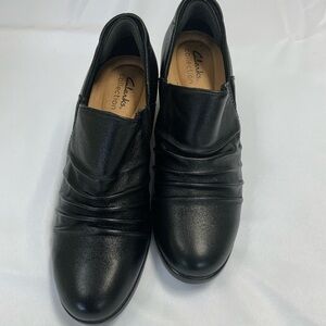 NWT Clarks Emily 2 Cove Black Leather Ankle Booties Size 8.5 New without tags!